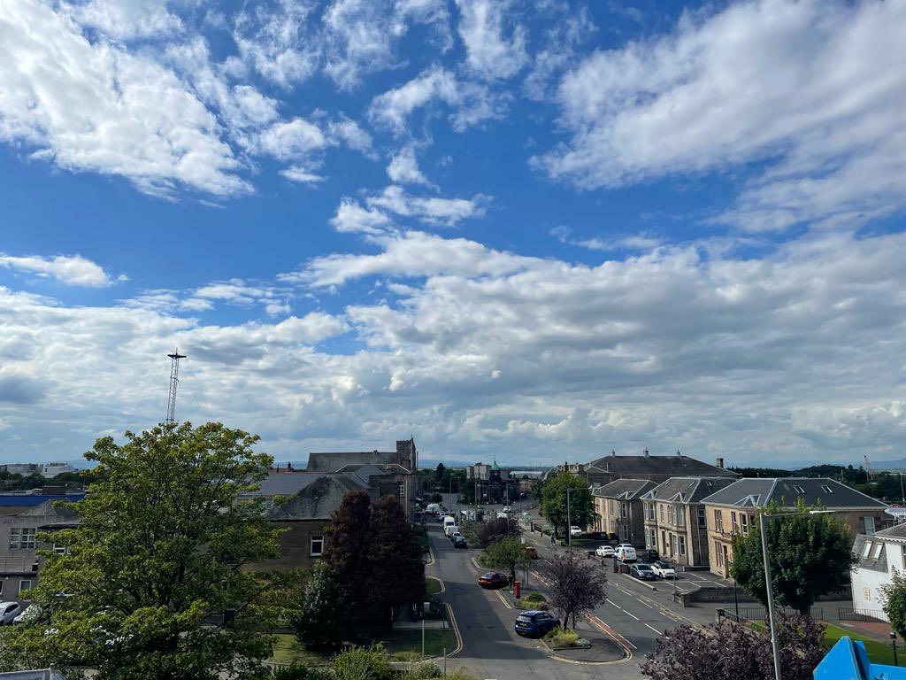 Not sure how they managed 130years ago when our Dundas Funeral Home was built, but this week the cherry picker has certainly helped, as we get the exterior of the building re-painted. A beautiful day to admire the view over Grangemouth also.