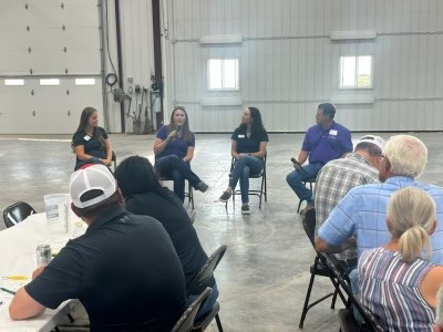 Grain Originator Lori Deyoe from Ulysses participated in a Q and A session yesterday evening during the Kansas Corn Listening Tour in SW Kansas hosted by Paige Clawson of Satanta, KS. Thank you Kansas Corn for the opportunity.