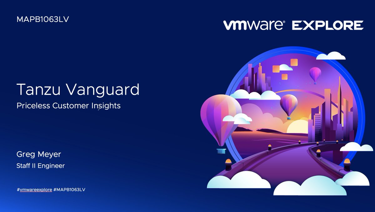 Greg Meyer (@greg_meyer93) on Twitter photo Join me and <a href="/VMwareTanzu/">VMware Tanzu</a> Vanguard rockstars <a href="/VRAbbi_IL/">Scott Rosenberg</a>, <a href="/mskerryschaffer/">Kerry Schaffer</a> , <a href="/Pinballas/">Johan Marais</a>, and <a href="/butch7903/">Russell Hamker (@butch7903@vmst.io)</a> at #vmwareexplore 2023 for a no holds barred panel discussion on shared wisdom throughout their cloud journey. Register now: vmware.com/explore/us.htm…
#CloudComputing Join me and <a href="/VMwareTanzu/">VMware Tanzu</a> Vanguard rockstars <a href="/VRAbbi_IL/">Scott Rosenberg</a>, <a href="/mskerryschaffer/">Kerry Schaffer</a> , <a href="/Pinballas/">Johan Marais</a>, and <a href="/butch7903/">Russell Hamker (@butch7903@vmst.io)</a> at #vmwareexplore 2023 for a no holds barred panel discussion on shared wisdom throughout their cloud journey. Register now: vmware.com/explore/us.htm…
#CloudComputing