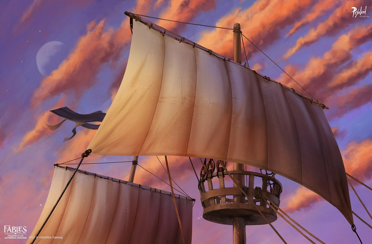 Hoist the Sails illustration for Fables: Pirates of the Aetherial Expanse

Artwork by @shuravhura @KreitnerPeter and Peter Lerner 

pixoloid.net/portfolio/fabl…

#gfgfables #ghostfiregaming #dnd #grimhollow