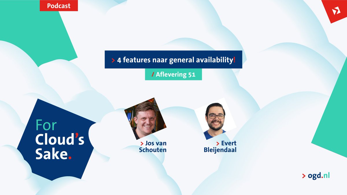 Deze week in onze podcast van 'For Cloud's Sake': 4 features naar general availability. We hebben het in deze aflevering over:

💡nieuwe mogelijkheden in conditional access;
💡Paolo Alto firewalls die general available zijn;
💡en meer!

Beluister 'm nu ➡️shorturl.at/cdsCO