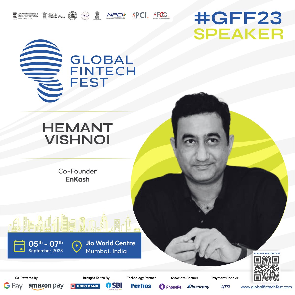 Join us for an insightful session featuring Mr Hemant Vishnoi, Co-Founder at Enkash at GFF2023!

As a featured speaker, Hemant Vishnoi will share his invaluable insights and expertise that have shaped the industry's landscape.

Get ready to be inspired.