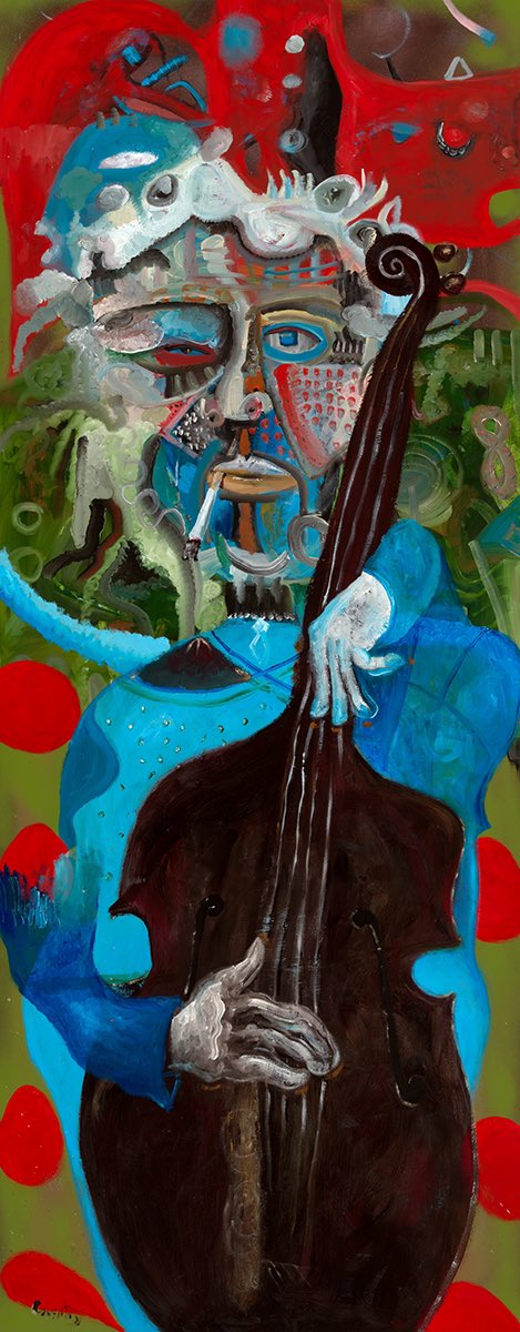 covenjo57's tweet photo. BASS PLAYER (Oil and spray paint on wood) #Art, #artworks, #paintingoftheday #uniqueart #paintings #abstractartwork 
https://t.co/k2Y3OyR4B9 https://t.co/1gpSpQIA4P