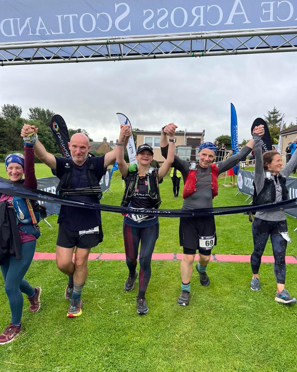 2023 Race Across Scotland final day finishers!

We had the awesome please of a 5-runner finish to this years race, crossing the line together to become our final finishers of the event.

Huge courage, grit &amp; determination to get to the finish line - well done!

#ras215 #gbultras