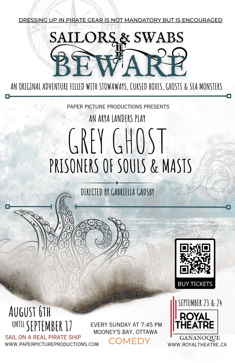 I'm in #GreyGhost at Mooney's Bay #Ottawa every Sun til Sep 17 and then finish <a href="/RoyalTheatreTI/">Royal Theatre Thousand Islands</a> #Gananoque (near #Kingston) on Sep 23 &amp; 24 (Sat evening and Sun matinee). It would be lovely to see you if you can make it. More info at paperpictureproductions.com #ottawalife #theatre