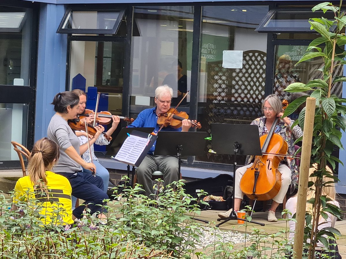 It's not every day that a wonderful quartet from <a href="/londonsymphony/">London Symphony Orchestra</a> pops up in the garden at work. Thanks for a mid-week treat for the ears! <a href="/NHS_Lothian/">NHS Lothian</a> <a href="/WghLothian/">WGH Connect</a>