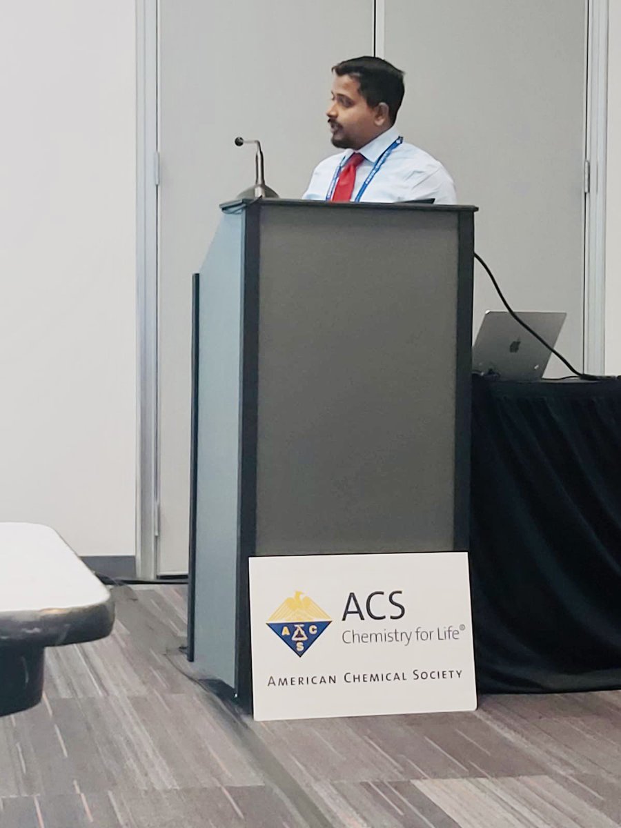 Joy Karmakar (@joy_karmakar) on Twitter photo My first presentation at #ACSFall2023 highlighted the Bimane chemistry from the <a href="/FGrynszpan/">Flavio Grynszpan</a> research group at <a href="/AUChemSciences/">Department of Chemical Sciences</a> My first presentation at #ACSFall2023 highlighted the Bimane chemistry from the <a href="/FGrynszpan/">Flavio Grynszpan</a> research group at <a href="/AUChemSciences/">Department of Chemical Sciences</a>