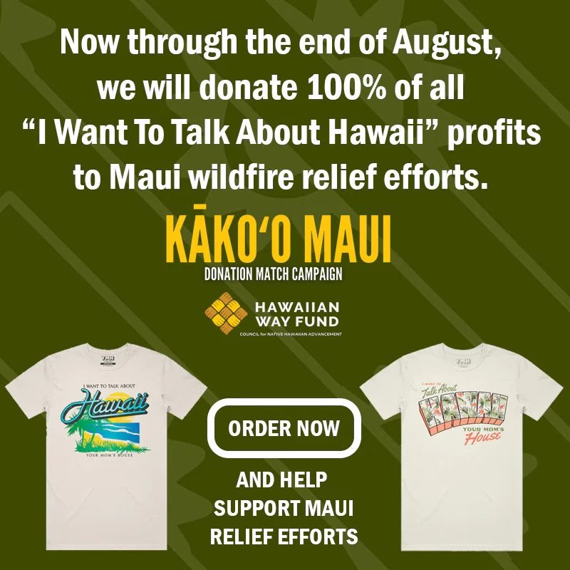 We want to talk about Hawaii. ♥️👖 We love going to Hawaii, eating in Hawaii, and most of all, talking about Hawaii. Our hearts go out to those who are experiencing extreme loss due to the devastating fires in Maui. For the rest of August, we are selling our Hawaii shirts and…