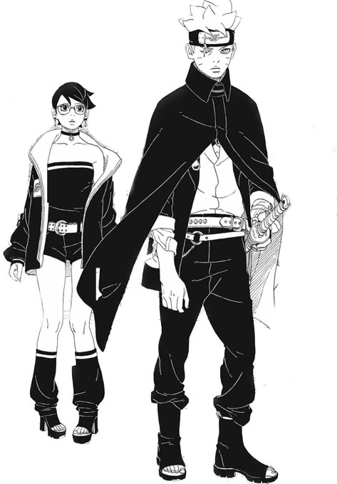 Sarada's Timeskip Design Revealed (Sasuke's Akatsuki Cloak?)