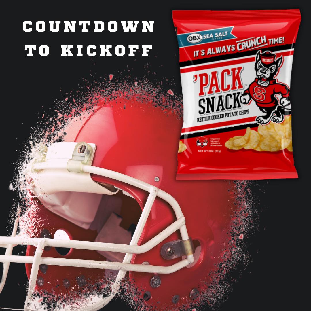 NCStateTailgate's tweet image. Need a snack while moving in? Support the 'Pack and grab a bag so you don't get hangry!