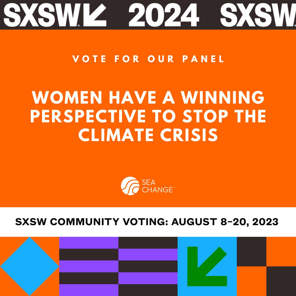 Vote for our #SXSW panel to learn about how women impact climate decisions!

#DYK women shape 90% of solar energy choices &amp; 80% of home improvements? Cast your vote now until Aug. 20th. Create a SXSW account and make your voice count: panelpicker.sxsw.com/vote/141030