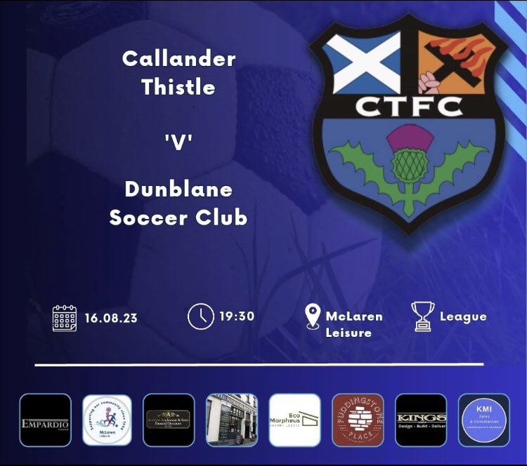 After a horror show on Saturday we look to bounce back tonight again <a href="/DSCAmateurs/">Dunblane Soccer Club Amateurs</a> in what will be another tough game. 

Kick off 7:30 <a href="/mclarenleisure/">McLaren Leisure</a> 

#MTJ

<a href="/CaledonianAFA/">CaledonianLeague</a> <a href="/scottish_aff/">AmateurFixturesResultsSCO</a> <a href="/scotfootfixs/">Scottish Football Fixtures</a>