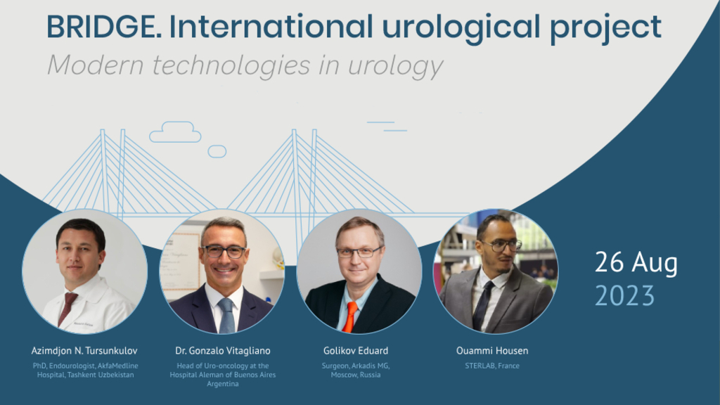 Great news🔥 Our BRIDGE🌉 project is back🥳 On 26.08.23, an interesting issue 'Modern technologies in urology' awaits you. Our speakers: @DrVitagliano; @Housbow; Golikov Eduard; And our GREAT moderator: @endoAzim We wish you a pleasant viewing. talkabouturology.net/modern_technol…