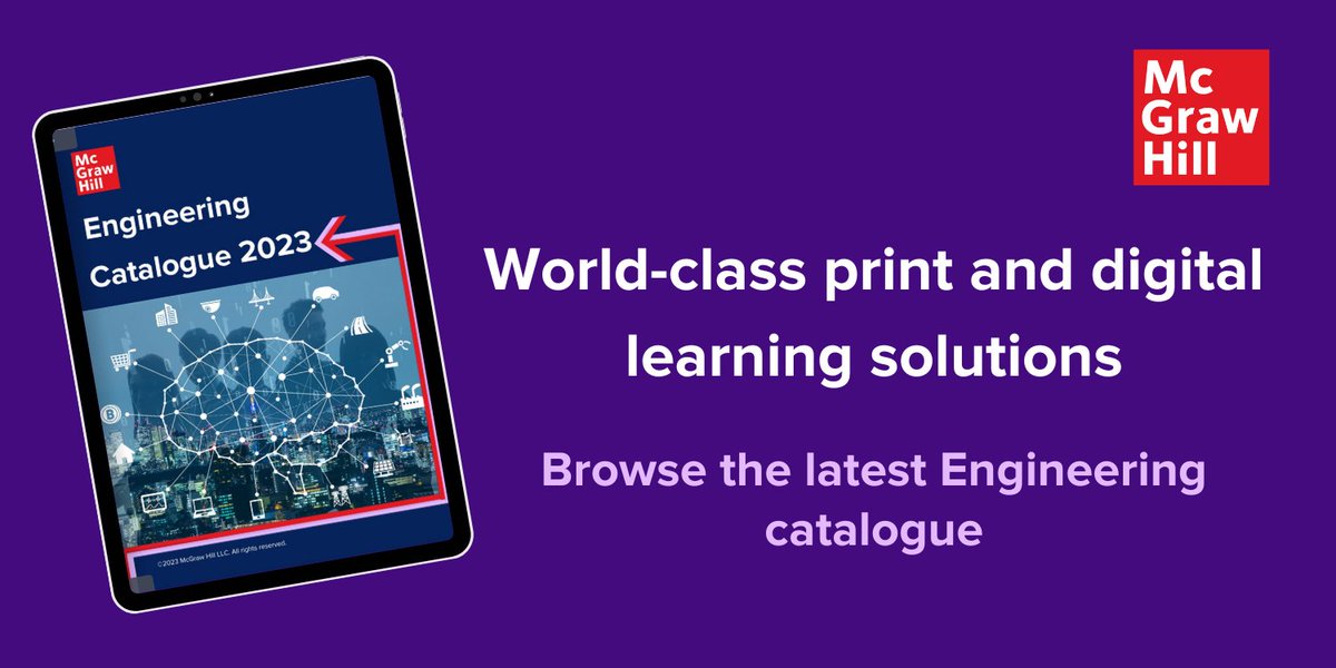 Teach Engineering? Looking for a change next semester? All our content is available online, with flexible and affordable purchase options for students and institutions. Check out our latest editions & see how Smartbook provides personalised study support: bit.ly/3qlVH8r