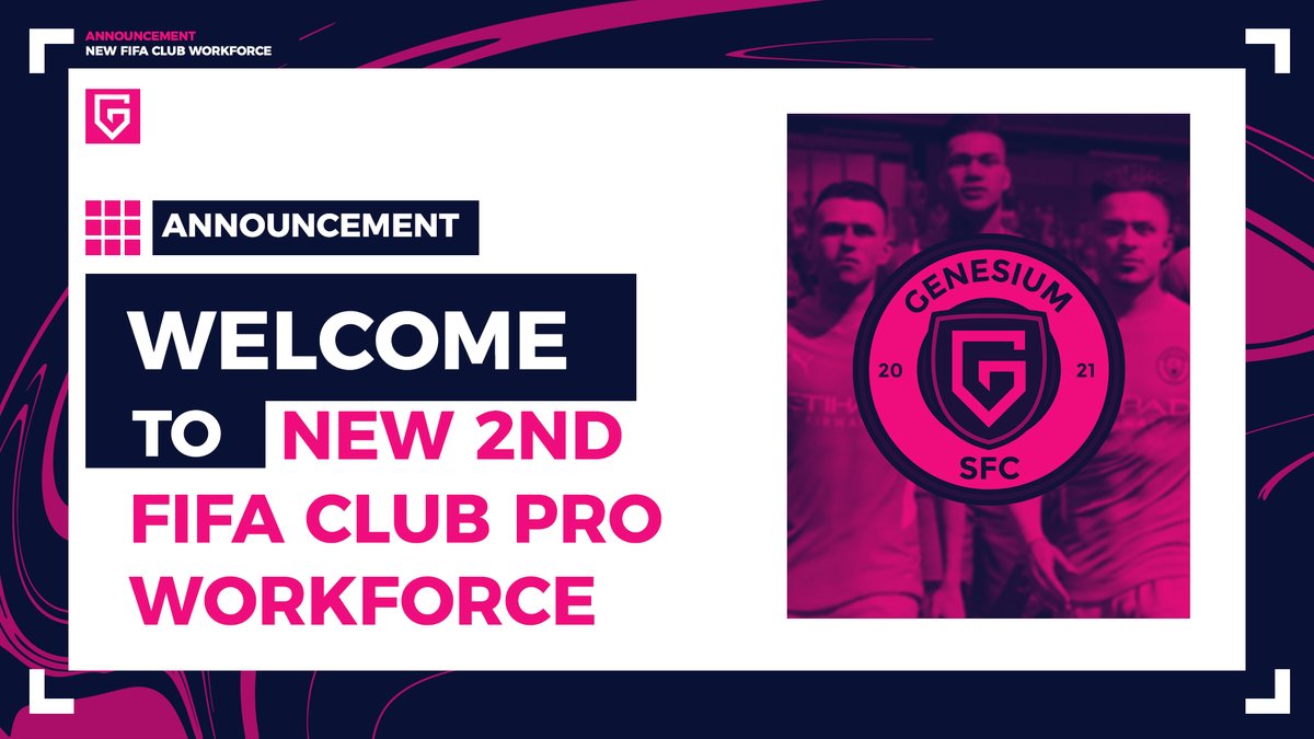 𝗡𝗼𝘁𝗿𝗲 𝗰𝗹𝘂𝗯 𝗽𝗿𝗼 𝗿𝗲́𝗼𝘂𝘃𝗿𝗲 𝘀𝗲𝘀 𝗽𝗼𝗿𝘁𝗲𝘀 ⚽️✍️

Nous avons été absents pendant un bout de temps, il est maintenant temps de refaire surface 🖐️

Nos joueurs seront bientôt annoncés 👟
Pour se préparer à la <a href="/eProTournament/">eTournament</a> 👀

<a href="/TeamGenesium/">Genesium 🌴</a> #WhereItBegins 👾