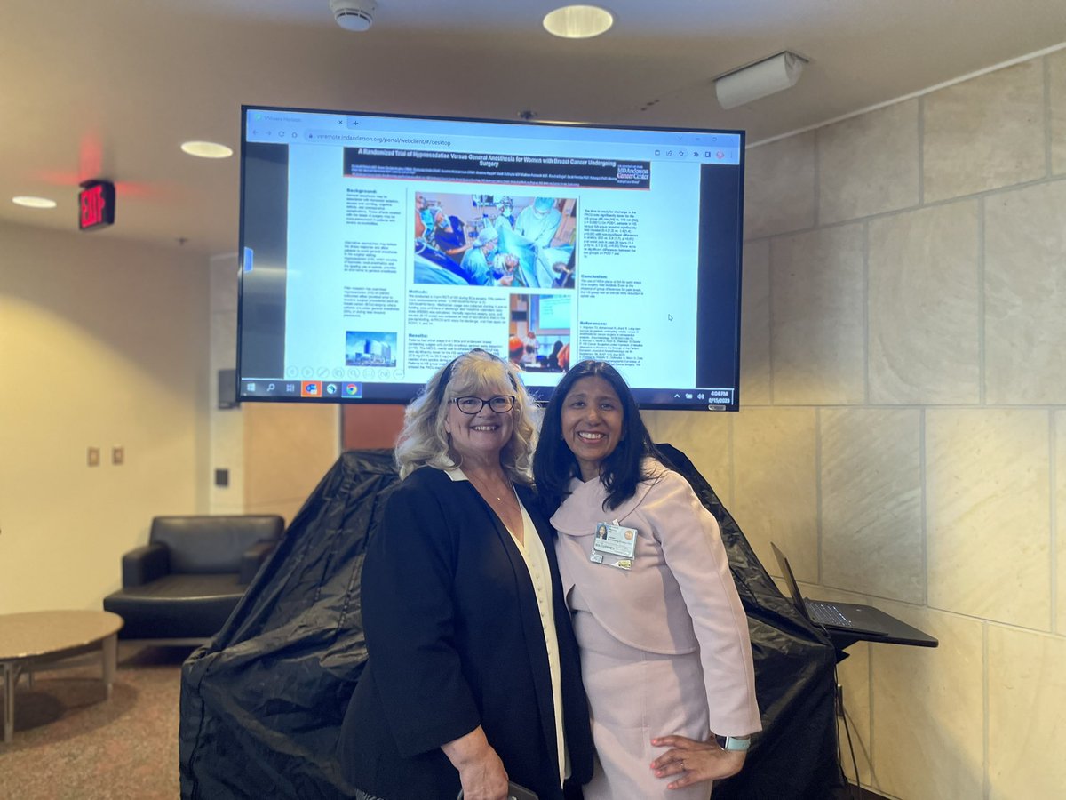Elizabeth Rebello, MD, FASA (@erebellomd) on Twitter photo Outstanding <a href="/MDAndersonNews/">MD Anderson Cancer Center</a> Education & Research Day with Dr James Eisenach! Thrilled Karen Cleckler-Hughes CRNA presented our RCT on Hypnosedation and won 1st place! <a href="/AcsaZavala/">Acsa Zavala</a> <a href="/TJGan_MD/">TJ Gan, M.D.</a> <a href="/MF_RamirezMD/">Maria Fernanda Ramirez</a> <a href="/juanpcata/">Juan P. Cata🇦🇷🇺🇸</a> <a href="/CarinHagberg/">Carin Hagberg, MD</a> <a href="/DianeBodurka/">Diane Bodurka</a> <a href="/BJPhillipsCRNA/">Brad J. Phillips</a> <a href="/FAERanesthesia/">FAER</a> Outstanding <a href="/MDAndersonNews/">MD Anderson Cancer Center</a> Education & Research Day with Dr James Eisenach! Thrilled Karen Cleckler-Hughes CRNA presented our RCT on Hypnosedation and won 1st place! <a href="/AcsaZavala/">Acsa Zavala</a> <a href="/TJGan_MD/">TJ Gan, M.D.</a> <a href="/MF_RamirezMD/">Maria Fernanda Ramirez</a> <a href="/juanpcata/">Juan P. Cata🇦🇷🇺🇸</a> <a href="/CarinHagberg/">Carin Hagberg, MD</a> <a href="/DianeBodurka/">Diane Bodurka</a> <a href="/BJPhillipsCRNA/">Brad J. Phillips</a> <a href="/FAERanesthesia/">FAER</a>