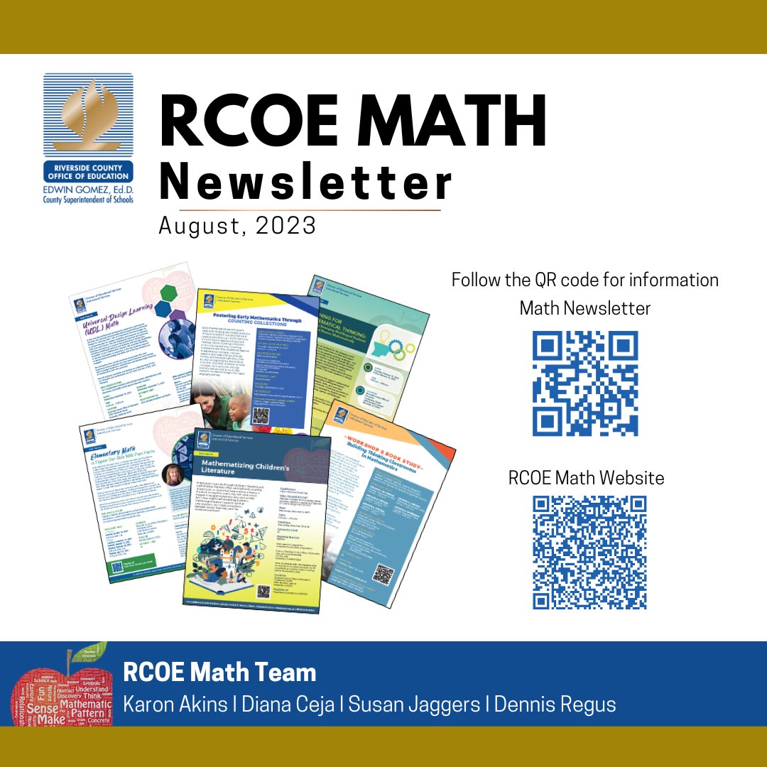Please take a moment to read about all the great opportunities @riverside_coe and partners we are providing to our districts and the Riverside community. To learn more, please follow the QR code or link below:bit.ly/3OUsv1L  
#rxmathnetwork