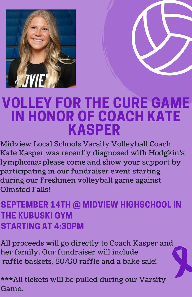 🤍💜 Please consider joining us at this special event in honor of Coach Kate Kasper 🤍💜