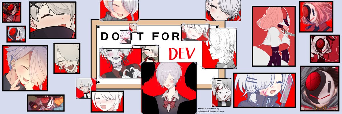 SinfulDevCH's tweet photo. Banner drop~❤️[Feel free to use~] #DVLsart #DGNDEV Don't ask how long it took ;;;;; https://t.co/H1td71CFsQ