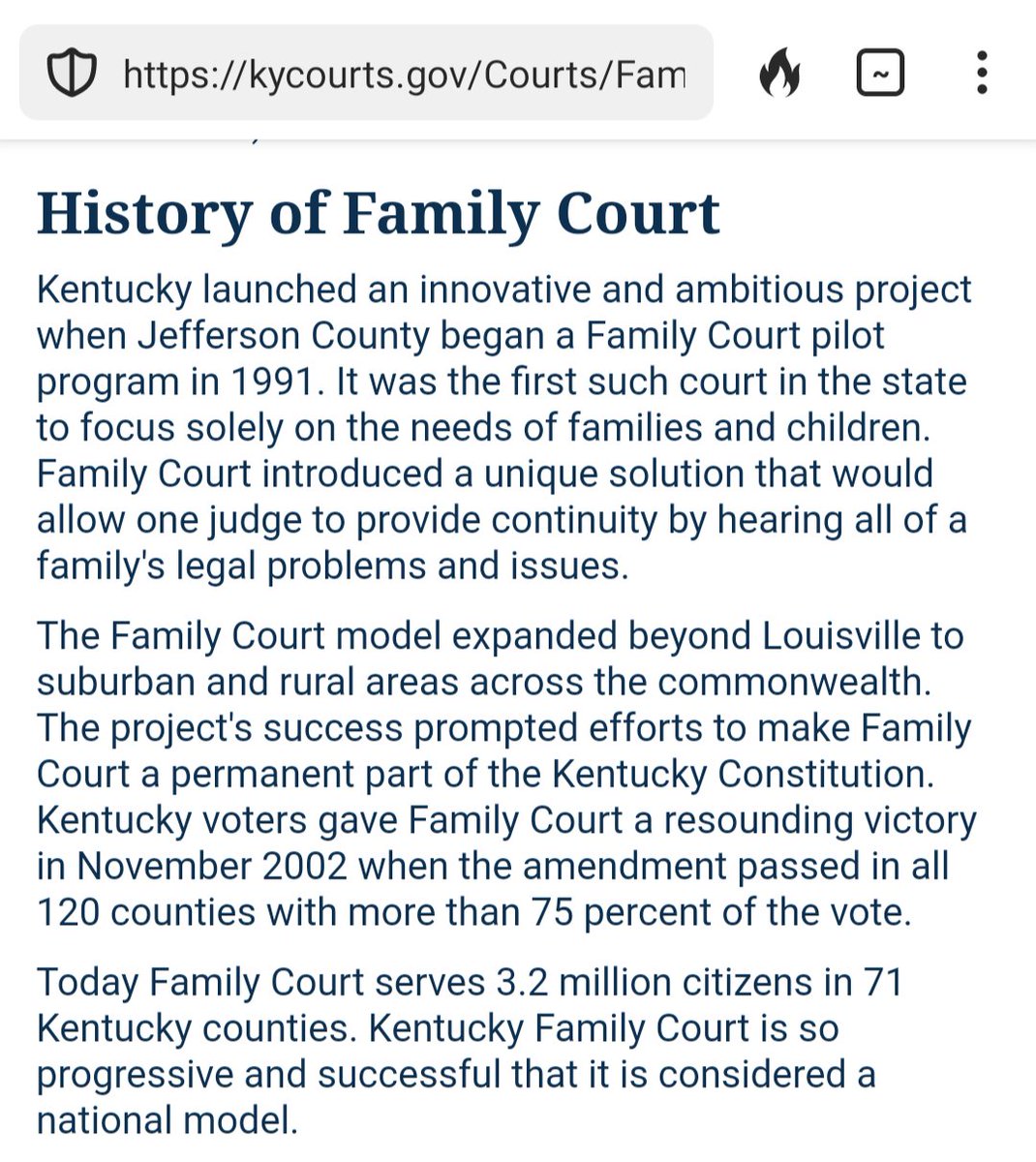 LetMyChildrenGo's tweet image. &quot;Kentucky launched an innovative and ambitious project when Jefferson County began a Family Court pilot program in 1991.&quot;

&quot;Kentucky Family Court is so progressive and successful that it is considered a national model&quot;

#FamilyCourt
kycourts.gov/Courts/Family-…
archive.is/RAqAn
