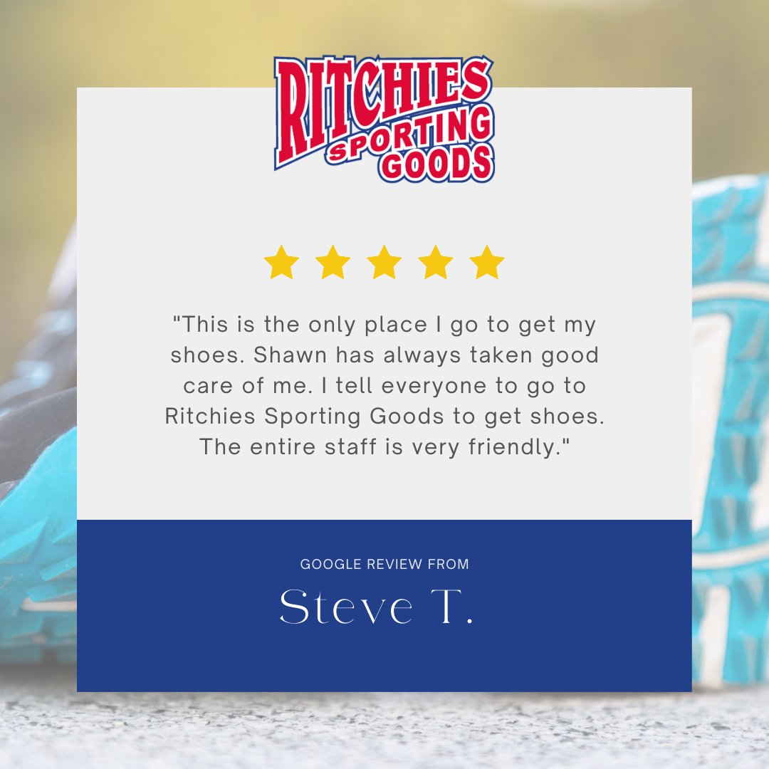 ⭐️⭐️⭐️⭐️⭐️

Shawn Ritchie appreciates the shoutout! Thank you for shopping local 😄

#onlyatritchies #ritchiessportinggoods #ritchiessports #runningritchies #tallmadge #tallmadgeohio #ohio #shopsmall #shoplocal #ritchies