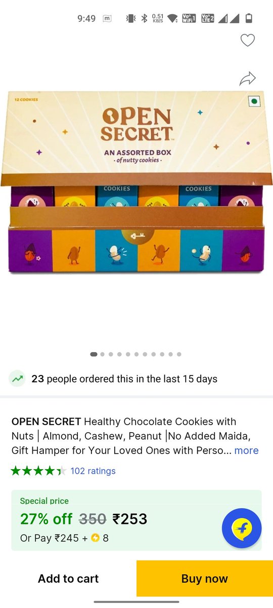 barghavpavan's tweet photo. @Flipkart  ##OPENLY SELLING EXPIRED PRODUCTS##
Take a look at this OPEN SECRET Healthy Chocolate Cookies with Nuts | Almond, Cashew, Peanut |No Added Maida, Gift Hamper for Your Loved Ones with Personalized Message (12 Cookies) Cookies on Flipkart
https://t.co/IoCqtwqZfe https://t.co/Fh5KCsuJEA