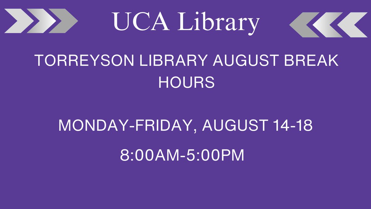 UCATorreysonLibrary (@uca_library) on Twitter photo 