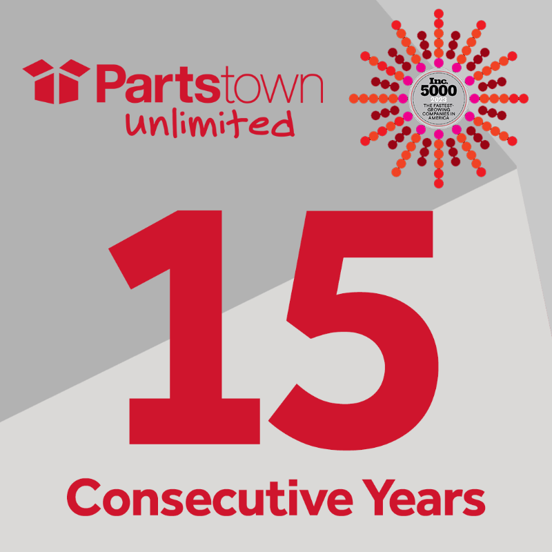 PartsTown's tweet photo. Parts Town Unlimited today announced it has been recognized by @Inc. Magazine as one of the fastest growing companies in the U.S. for the 15th consecutive year. #PartsTown #IncMagazine #BusinessGrowth