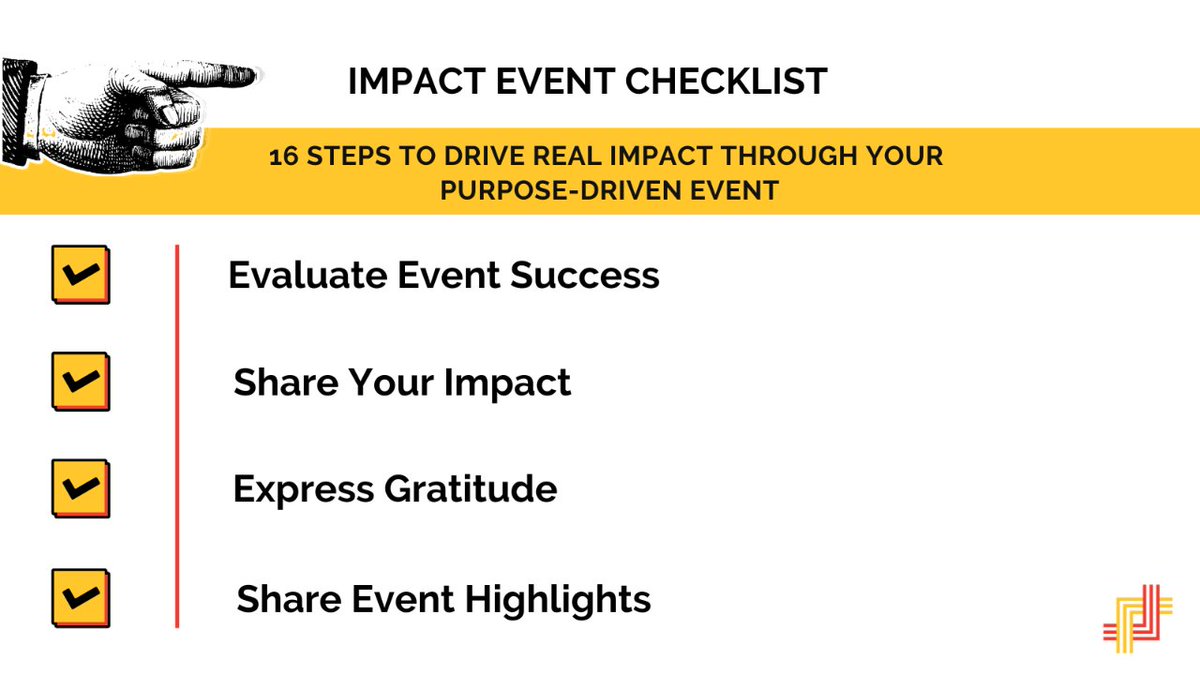 Our event checklist offers steps to take once attendees have headed home to keep the momentum going. Download the full checklist to learn more: bit.ly/pluseventcheck…

#socialimpact #sustainability #plusmediasolutions #events #brand #storytelling #brandpurpose #purposemarketing