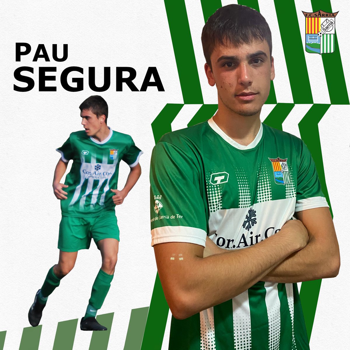 FCSarria's tweet photo. ⚪RENOVACIONS🟢 

Renova en Pau després d'una gran primera temporada en el primer equip. Podrem continuar gaudint de la màgia que comparteix amb el seu germà al mig del camp. #somsarria https://t.co/lWN4wRsym1