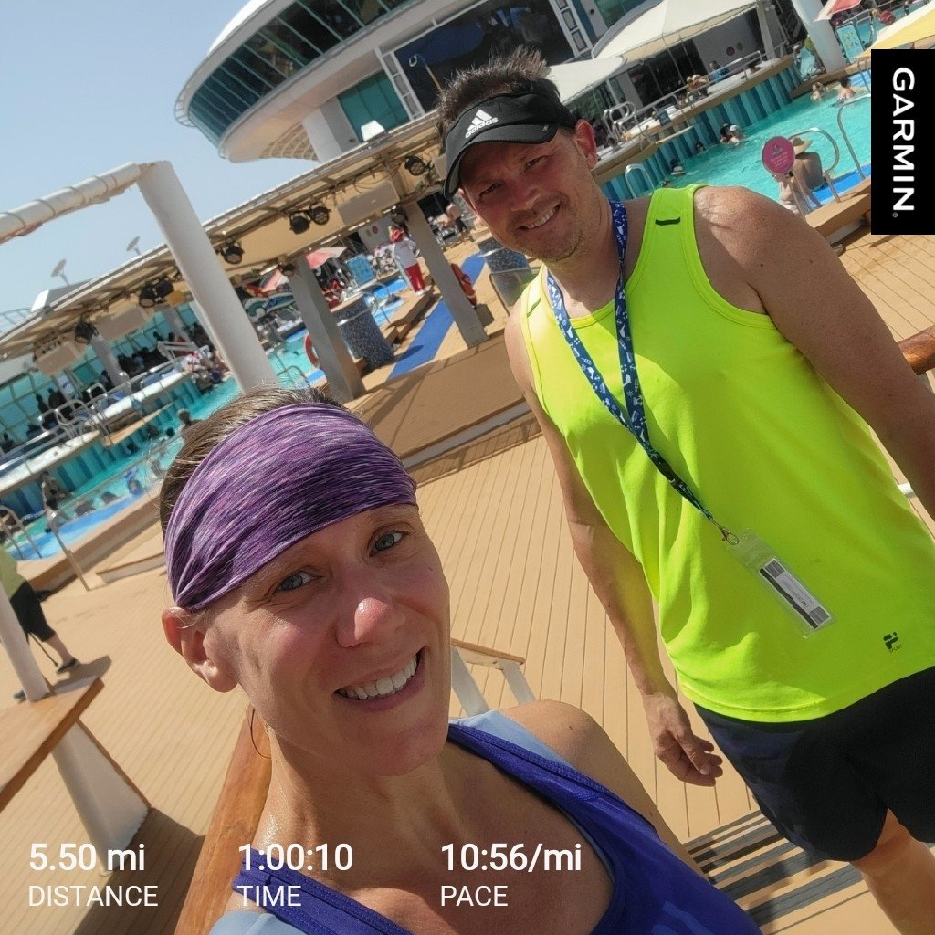 MedalChasers's tweet photo. Second day at sea! Slept in a little and then hit the treadmill! Water is a little rougher today so it was an interesting run π€£! Now to relax and enjoy the day on deck! π³
#running #treadmill #vacationrun #workoutwednesday #wednesdayrun https://t.co/LHijD9skoj