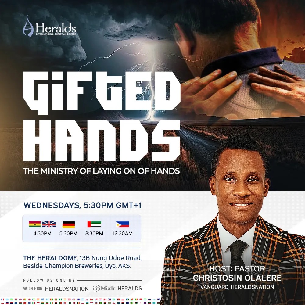 GIFTED HANDS - THE MINISTRY OF LAYING ON OF HANDS (PART 2) IS LIVE 🔥🔥 ▫️Audio stream: august2023.mixlr.com/events/2638921 ▫️Video stream: bit.ly/HICC-YouTube facebook.com/OlalereTosin