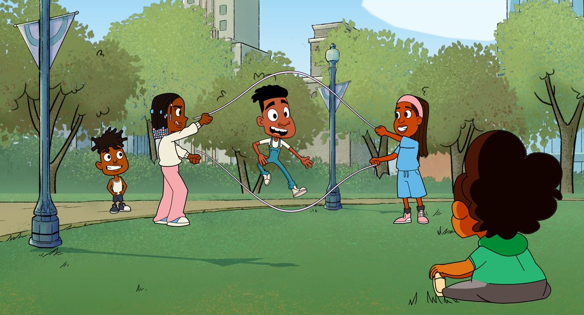 ChazzyMcFly's tweet photo. Happy Indie Animation Day! ❤️🎊🎉

Battu is a 15 minute hip hop animated musical about Otis and Jada, two crazy talented dancers competing for a spot in a summer dance troupe!!  We’ve been working hard on the short for awhile now, and a finish line is in sight 👀 https://t.co/KyjjU00mk7