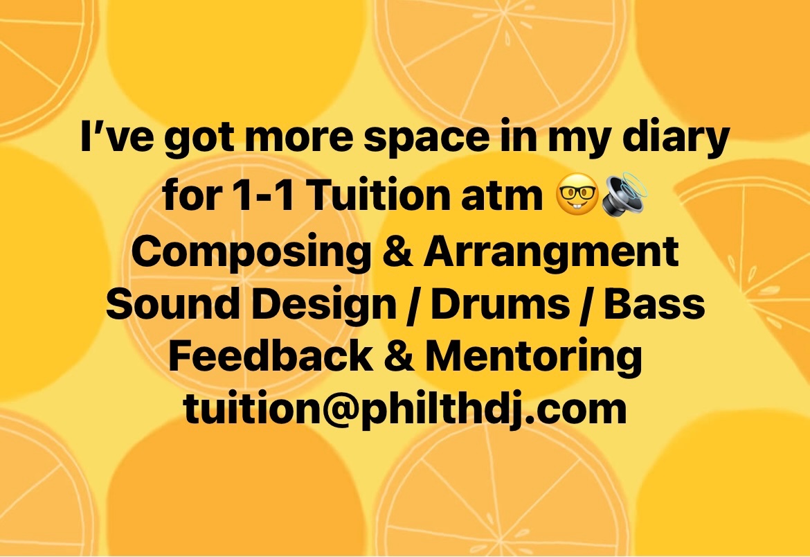 If you’ve been thinking about doing 1-1 Tuition now is a good time to get in touch. I’m booking in new students for lessons starting September, DM or email me to learn more 📲

#music #production #tuition #musicproduction #musicproducer #beats #breaks #drumandbass #dnb #teacher