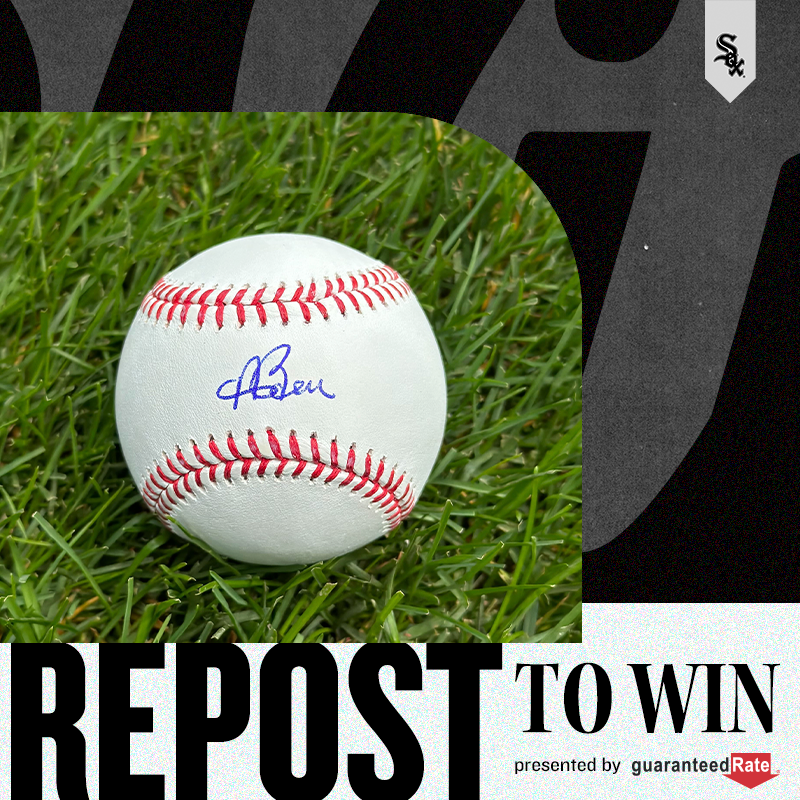 whitesox's tweet photo. REPOST for a chance to win an autographed Andrew Benintendi baseball!

#WhiteSox x @GuaranteedRate