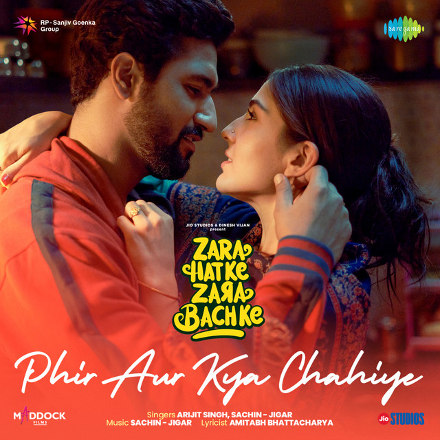 🎸#PhirAurKyaChahiye Song from the Movie #ZaraHatkeZaraBachke (2023) Composed by #SachinJigar Sung by #ArijitSingh Penned by #AmitabhBhattacharya Has Surpassed 100 Million Streams swiftly on Spotify.
