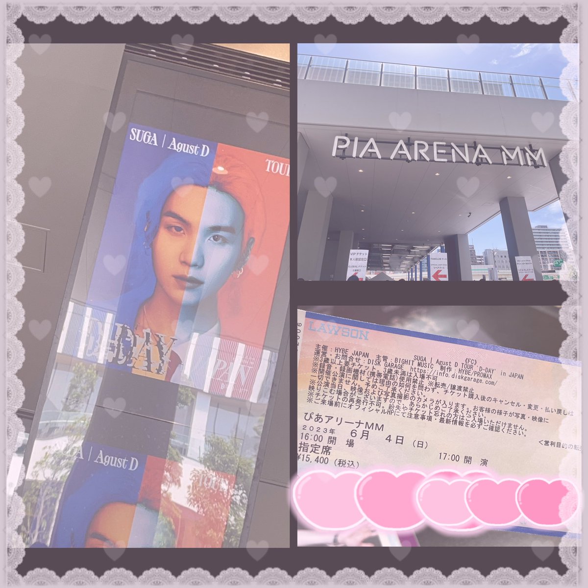 yt__x12's tweet photo. 06.04 SUGA / Agust D  TOUR ’D-DAY’ in JAPAN ＠ ぴあアリーナMM
はちゃめちゃにかっこよすぎて最強だった、、！
ユンギさんの存在自体が、ライブの構成が、全てがかっこ���すぎて終始心臓ばくばくだった。（笑）
ほんっっとに幸せな１日だった😿🫰🏻 https://t.co/Vk2Uy022LY
