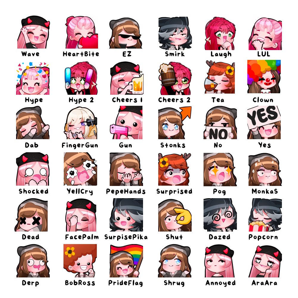 HeartEmotes's tweet photo. I am now offering bulk emotes on my ko-fi. 10$ per emote from the listings image.
Prices may change in the future, but I have always wanted to make emotes more affordable for every streamer. Even if you're just starting out. 🥰
Please share this to your streamer friends if you have the time. Love you all ❤️
https://t.co/6AYdYsJKOz