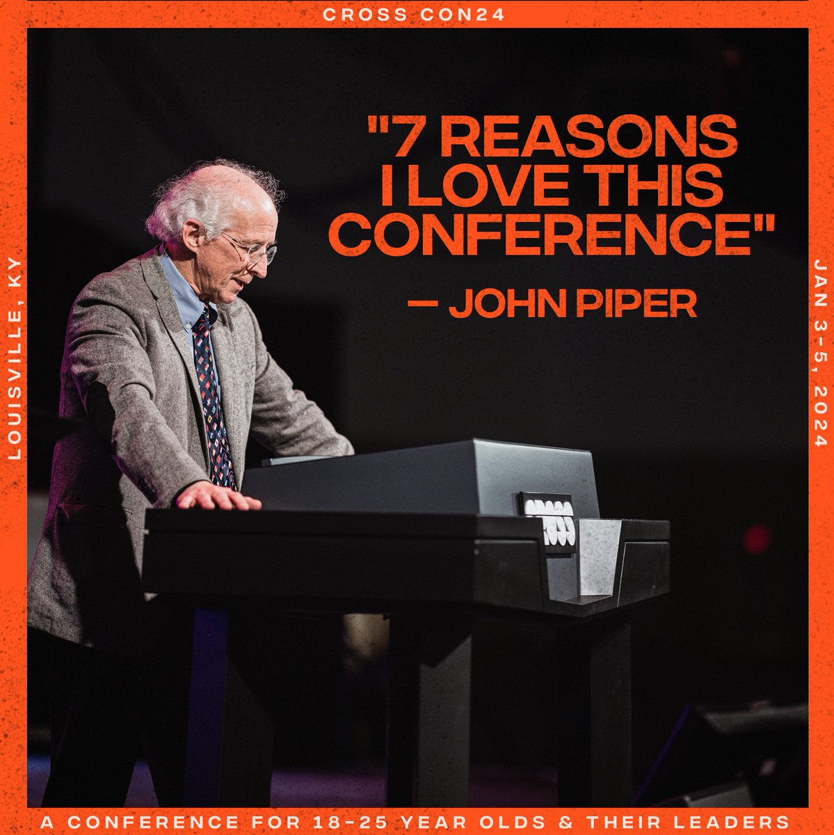 John Piper, a founder of CROSS Con, recently wrote 7 reasons why he loves the conference. Read it and consider joining us for CROSS Con24. crosscon.com/7-reasons-i-lo…