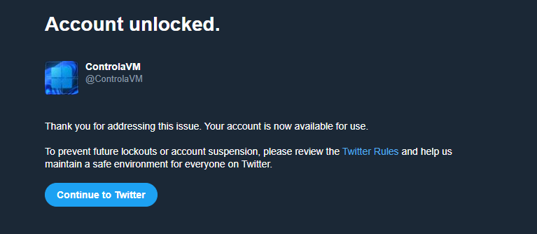ControlaVM's tweet photo. lmao, I got a captcha for human verification just for posting a Twitch link 😭 https://t.co/Q1GBQSyw7a