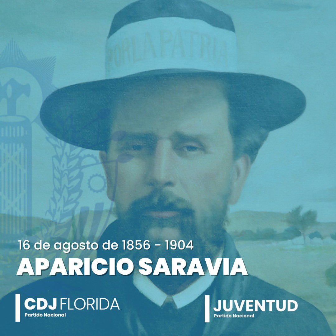 16 de agosto de 1856 - Recordamos al caudillo Aparicio Saravia a los 167 años desde su nacimiento.

Sus ideales siguen intactos hasta el día de hoy.