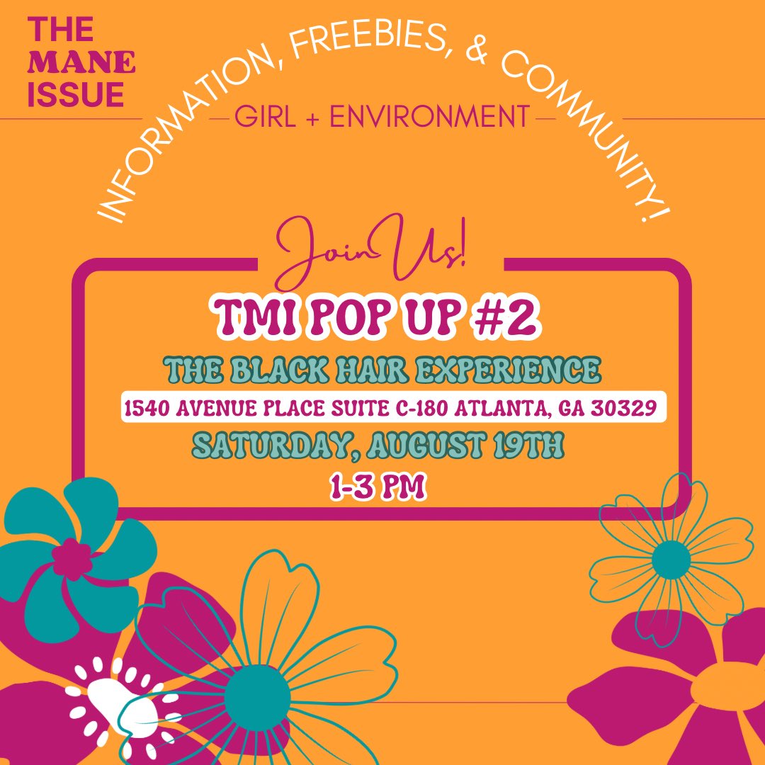 Join us this Saturday at <a href="/TBHexperience/">theblackhairexperience</a> from 1-3pm in the ATL!  Make sure to purchase your tix! 

Use the Promo Code: MANE to receive 50% off your ticket purchase! 🫶🏽💞✨

See you soon! 👀💞

Ticket Link: bit.ly/45xFjk4