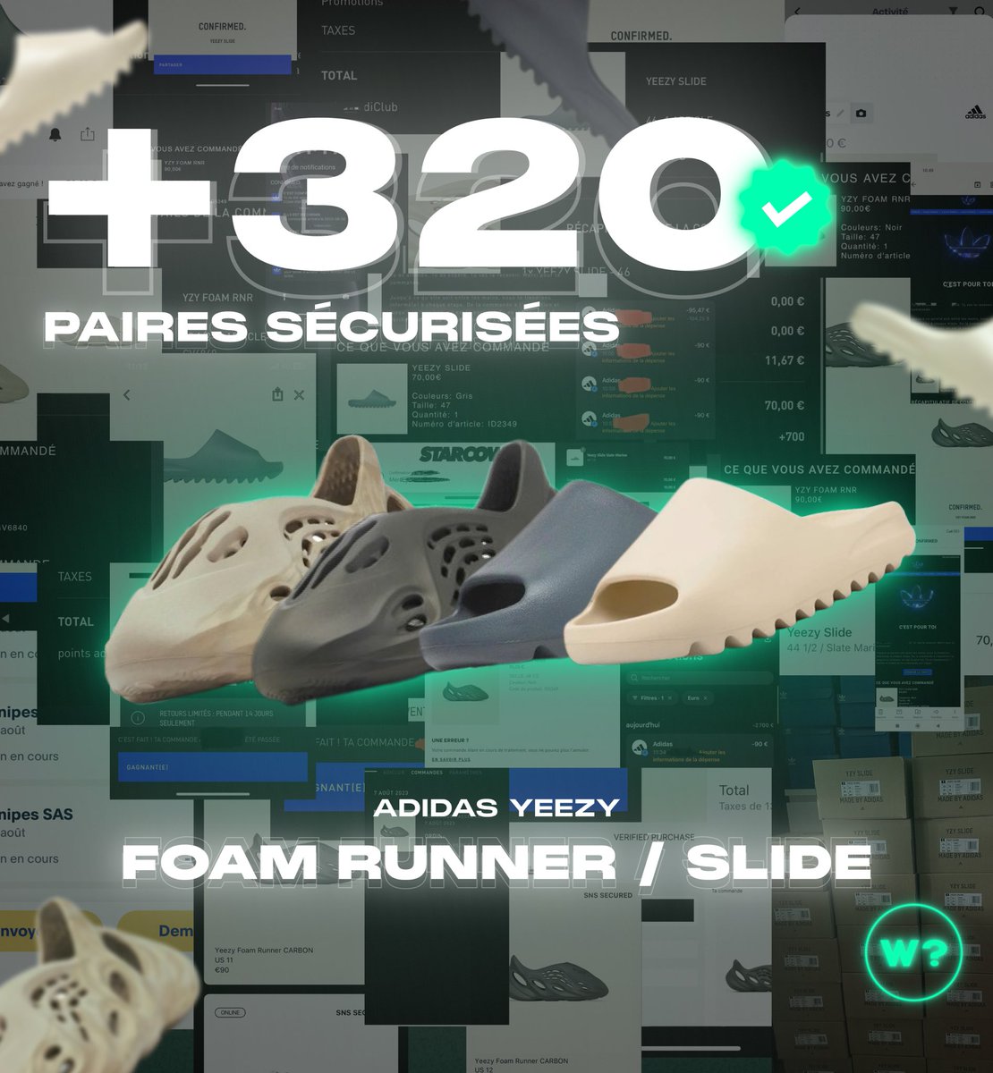 Récap performance lors des derniers restocks Yeezy 🫡

Nos membres ont pu sécuriser plus de 320 paires, leur permettant de réaliser de bons bénéfices sur leurs ventes 🚀

Pour nous rejoindre 👉 lien dans la bio