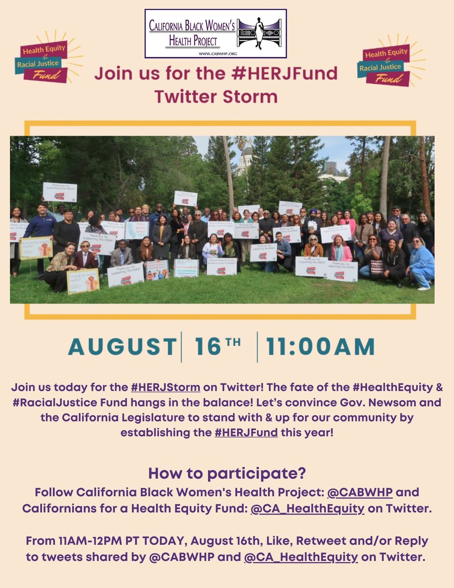 California Black Women's Health Project (CABWHP) tweet media