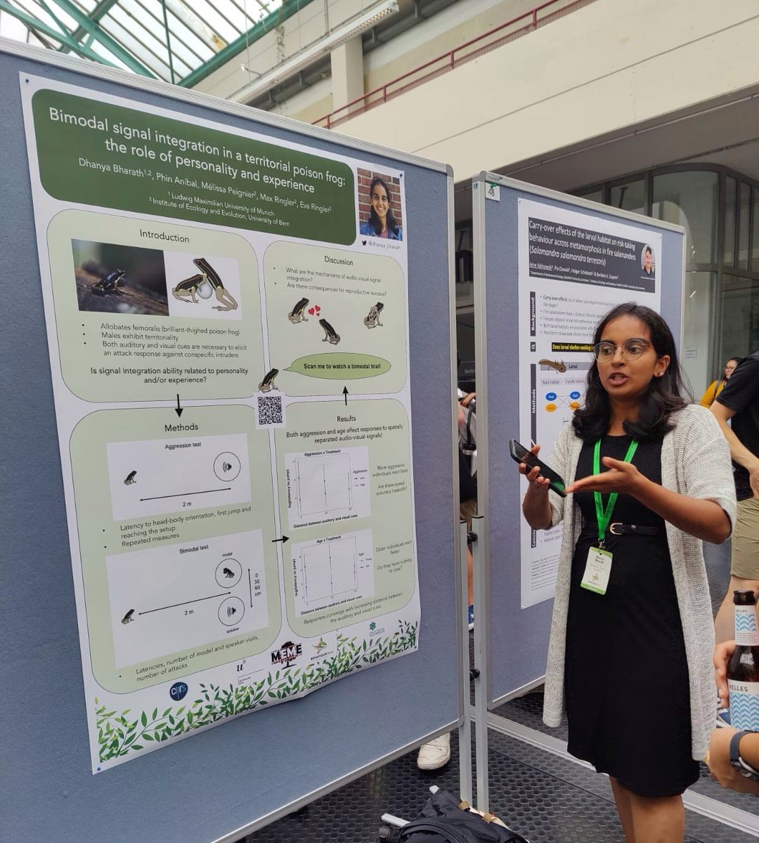 Had loads of fun presenting my work with poison frogs @2023Behaviour ! Reach out if you'd like to know more about #signalintegration , #personality and #experience :)
#Behaviour2023 #bielefeld