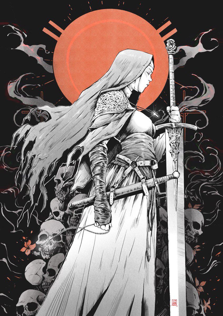 ⚔️ Sor María del Carmen ⚔️
Ilustración para el maravilloso proyecto de <a href="/MaldragonE/">Maldragón Editorial</a> que podéis seguir y adquirir en vkm.is/entierradelobos