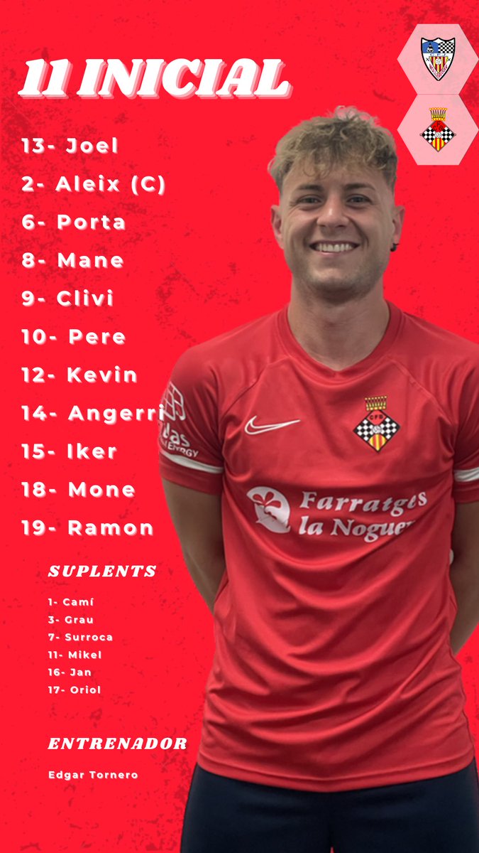 Balaguer_CF's tweet photo. ‼️COPA LLEIDA‼️

Ja tenim l’11 per la tornada dels 1/4 de final. 
Som-hi nois! 
❗️ La principal novetat és la titularitat del juvenil, Iker Caelles. https://t.co/CkTnwvgGs9