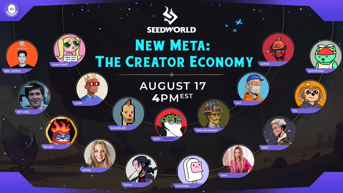 SeedworldMeta's tweet photo. Let's get ready for another Seedworld space!

This time diving deep into:

☆ The Creator Economy
☆ Power of user-generated content 
☆ How to become a content creator
☆ Opportunities awaiting creators
☆ UGC in Seedworld

Thursday. 4PM EST!

Set your reminders! ⏲️ https://t.co/C0uNMWmgvX