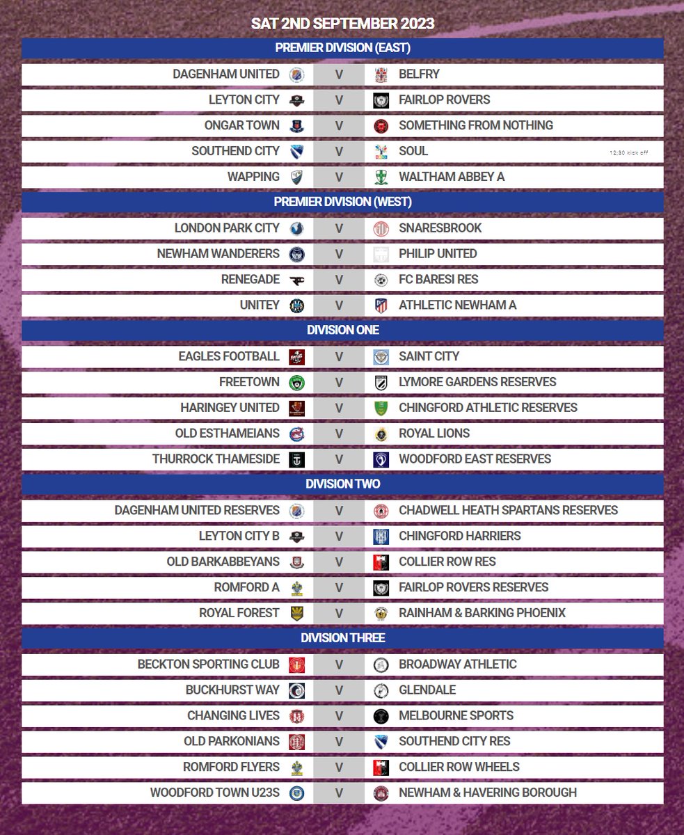 𝗢𝗣𝗘𝗡𝗜𝗡𝗚 𝗙𝗜𝗫𝗧𝗨𝗥𝗘𝗦 𝗥𝗘𝗟𝗘𝗔𝗦𝗘𝗗 The first fixtures for September in the Premier Division and below have now been released with 3️⃣3️⃣ games taking place on the first full weekend of the season 𝘔𝘰𝘳𝘦 𝘪𝘯𝘧𝘰 ➡ buff.ly/3qqEtXH