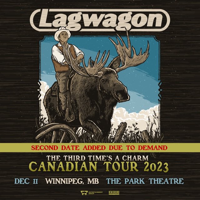 🇨🇦HEADS UP!🇨🇦 Our 12/10 show in Winnipeg has sold out so we’ve added a 2nd show at @myparktheatre on 12/11! Tickets are on sale now (tickets.f7entertainment.com/lagwagon-thepa…)! 💪🏽🎸⏰😎🍻🤘🏽 #lagwagon #canada #winnipeg #thirdtimesthecharm #ontour #punk